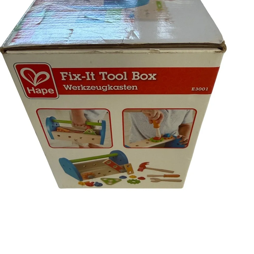 Hape Fix It Tool Box Wooden Toy‎ Set w/ Box – Partial Set + Extra Tools